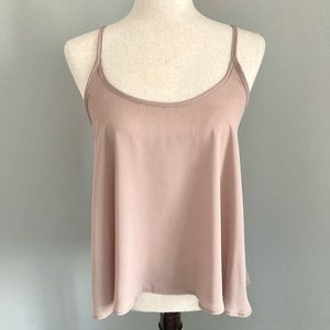 Hippie Love Taupe Flowy Camisole Tank Top size M